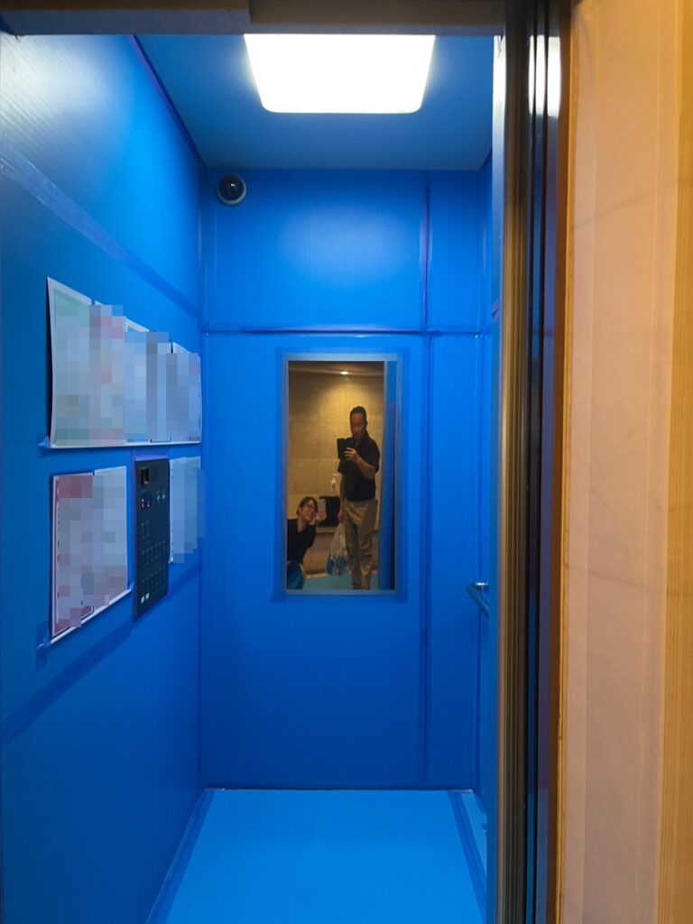 マンション共用部養生(エレベーター)
