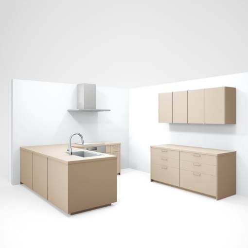 GRAFTEKTのキッチンレイアウト　アイランド