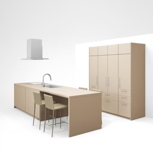 GRAFTEKTのキッチンレイアウト　ペニンシュラ