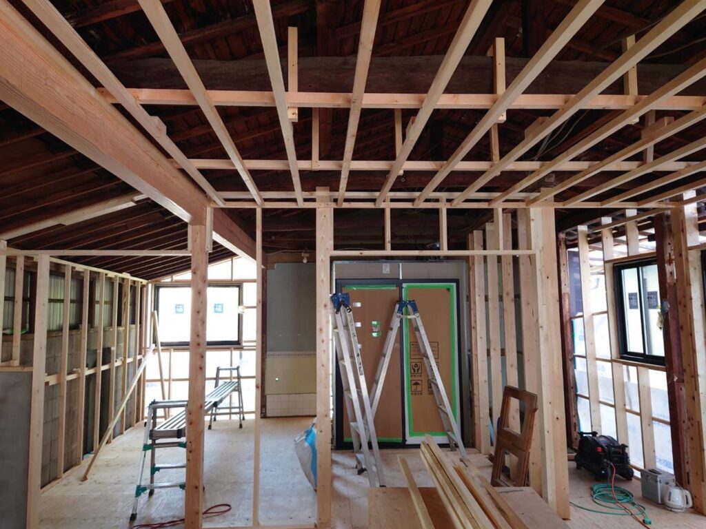 大工工事　天井下地